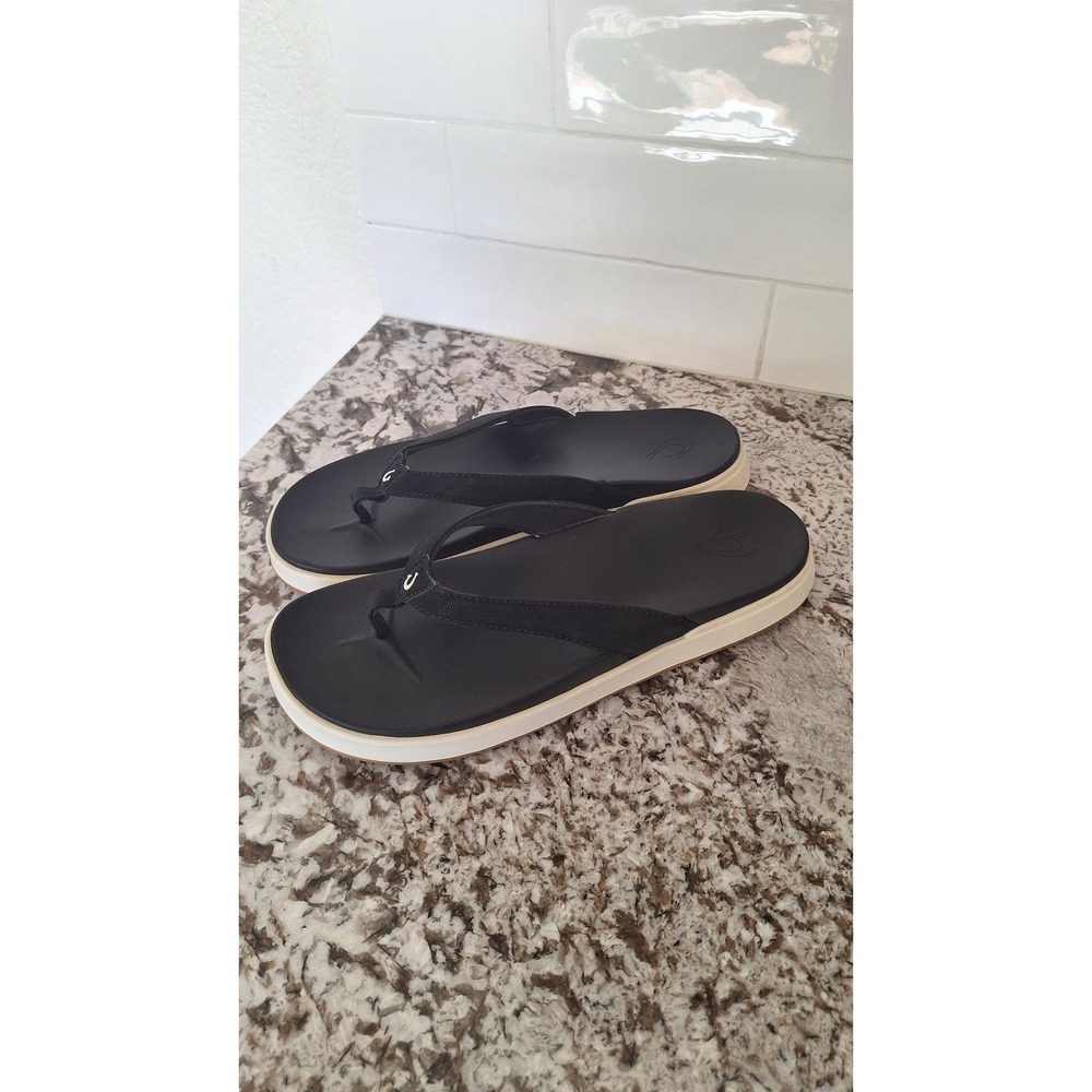 Olukai Women's Black ‎ Strappy Thong Size 10 - Picture 4 of 8